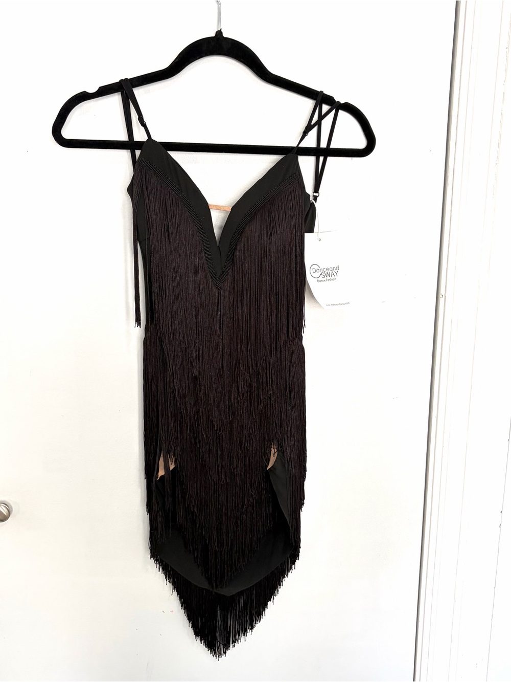 Dance and Sway Full Fringe Dress, Ballroom Latin Rumba Samba - Black, SZ: S New